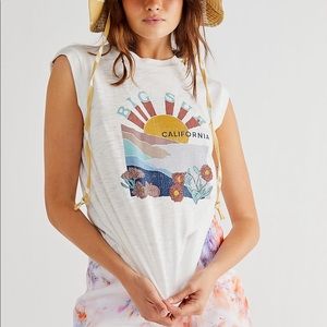 NWT Big Sur free people muscle tee IN BLACK!!!